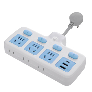 两脚插排二孔插座转换器无线扩展双头宿舍用插线板2眼插头排插板