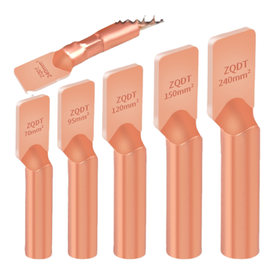 铜鼻子方头无孔线耳冷压接线端子