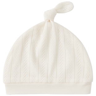 莫代尔婴儿无骨胎帽子夏薄款新生儿护囟门帽宝宝凉感透气外出春秋