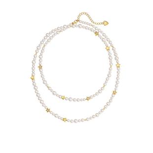 金在中同款Onchic星芒串珠毛衣链珍珠项链长款双层高级感轻奢小众