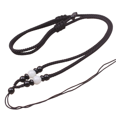 可调节玛瑙翡翠玉佩男女款挂脖绳