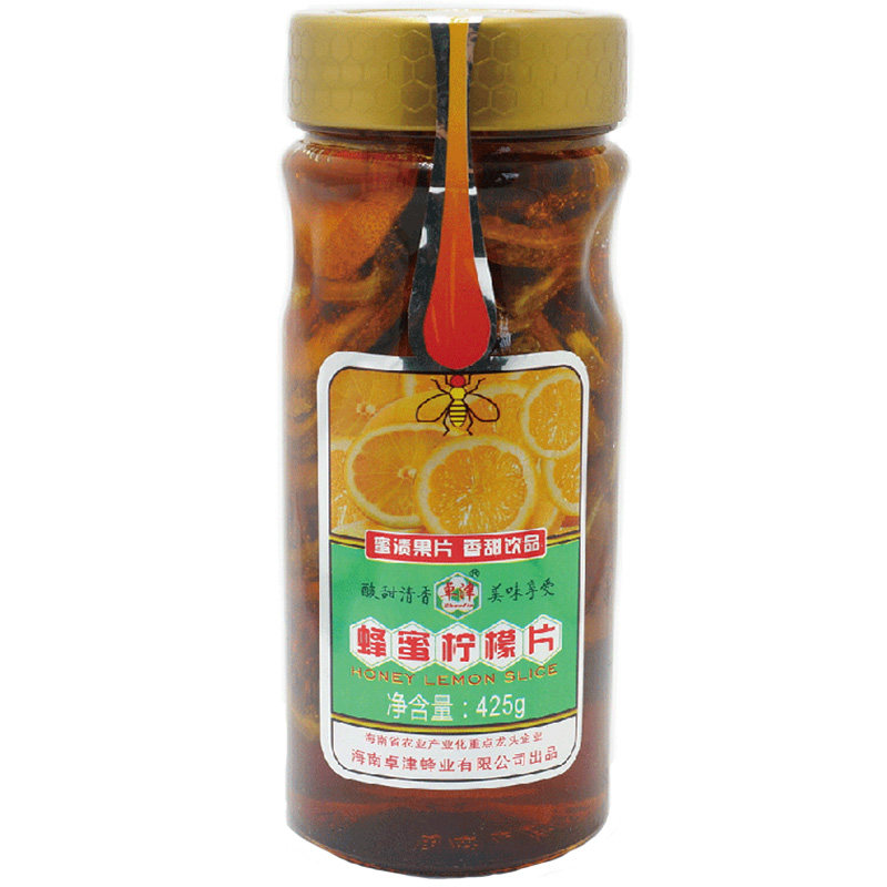 蜂蜜卓津蜂蜜柠檬片425g柠檬遇见蜂蜜新酸甜饮品酸甜可口柠蜜干片