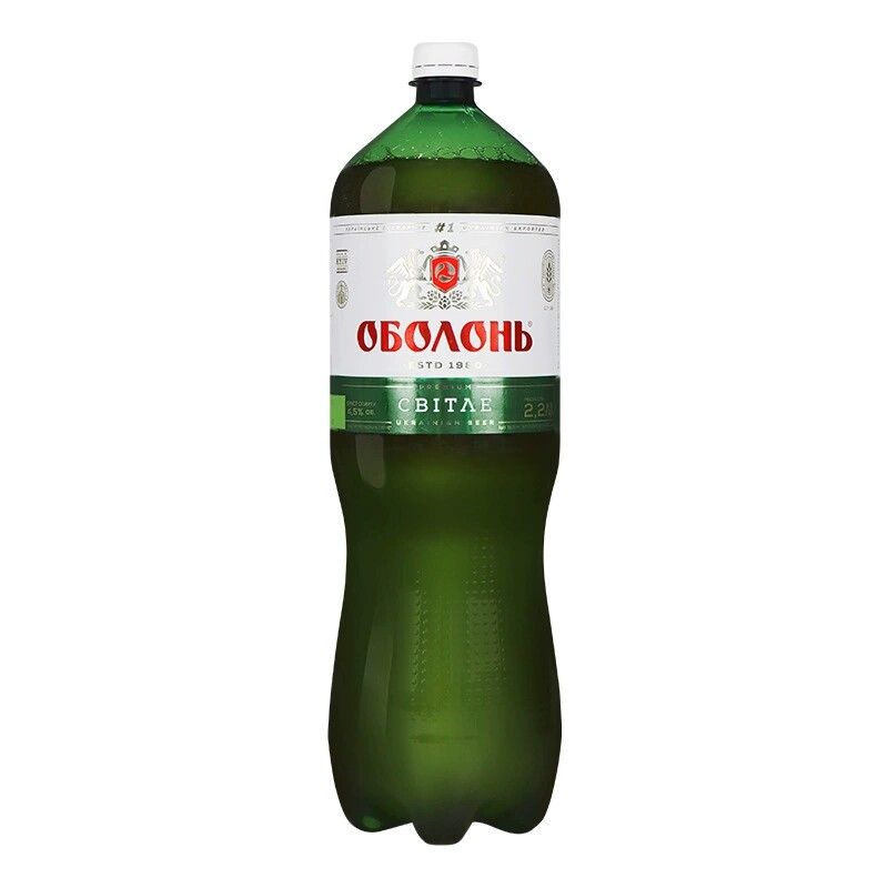 乌克兰原装进口OBOLON/奥伯龙清爽型全麦啤酒2.2L*6瓶大桶装啤酒