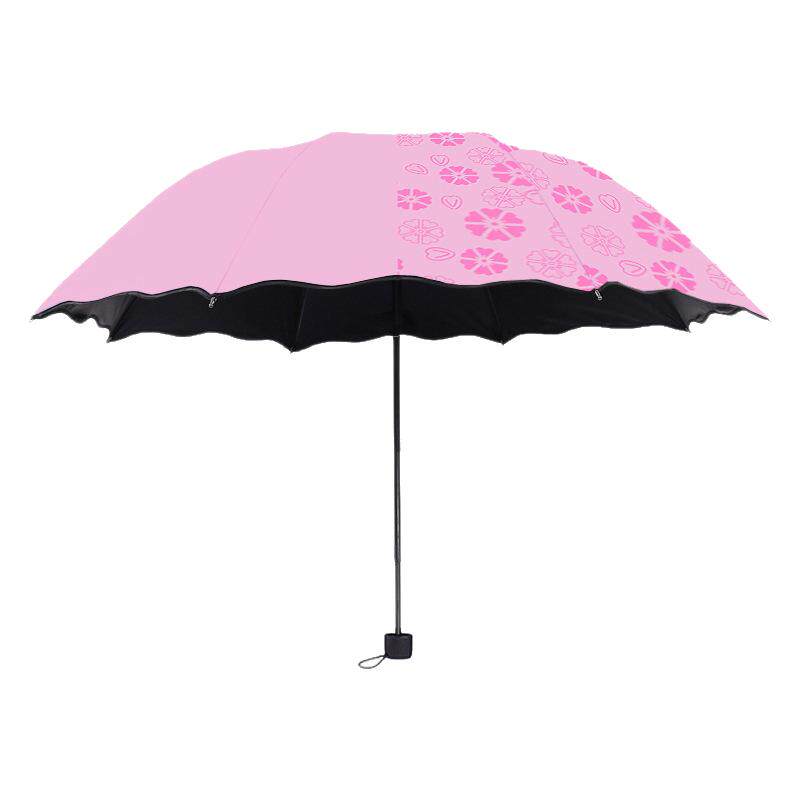 晴雨伞通用遇水开花实惠简约黑胶