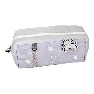 星星小狗笔袋ins可爱学生文具文具盒高颜值收纳袋简约大容量百搭