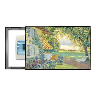 莫奈电表箱装饰画现代简约梵高世界名画油画免打孔配电箱遮挡挂画