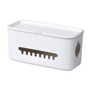 插排收纳盒免打孔插线板墙上固定器电源装饰遮挡神器数据线理线器