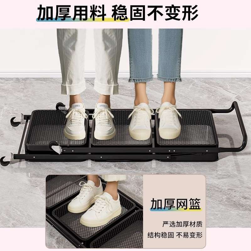 厨房收纳放杂物置物架多层蔬菜移动落地家用小推车存储架可折叠可