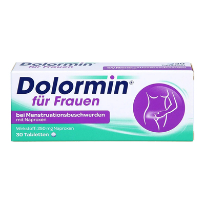 德国Dolormin萘普生痛经片20片经期姨妈月经止痛疼药肚子疼小蓝片