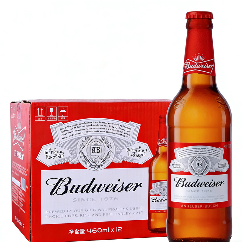 百威美式拉格黄啤460ml*12