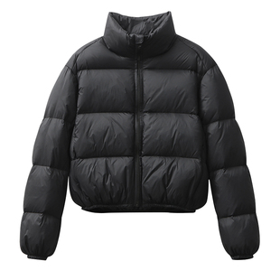 alex stevens肯豆风短款羽绒服女90白鸭绒冬季宽松加厚面包服外套