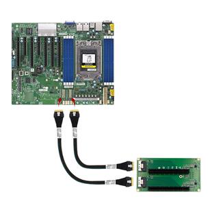 Linkreal 主板SFF-8654 8I转出2个PCIe4.0槽 兼容3.0接显卡阵列卡