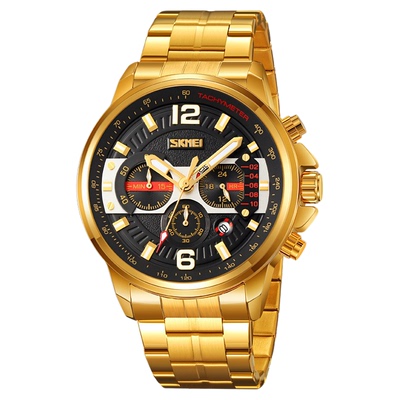 时刻美时尚三眼六针夜光手表男士