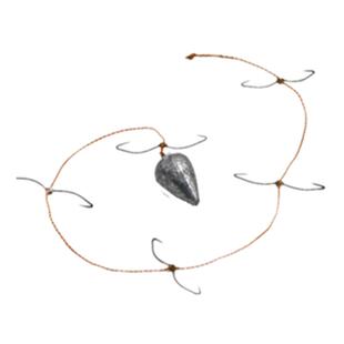 威武飞鱼甲鱼枪配件手工绑制401钩线组绑铅坠串钩甲鱼钩排钩线组