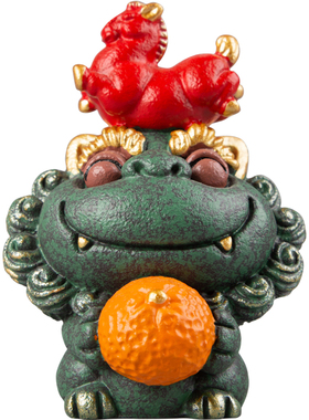 逗兽记青砂石摆件国潮桌面摆件