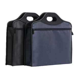 杰利手提文件袋A4帆布防水拉链公文包男女士资料会议袋定制文件袋 订制 定做可印刷LOGO广告宣传培训袋公文袋