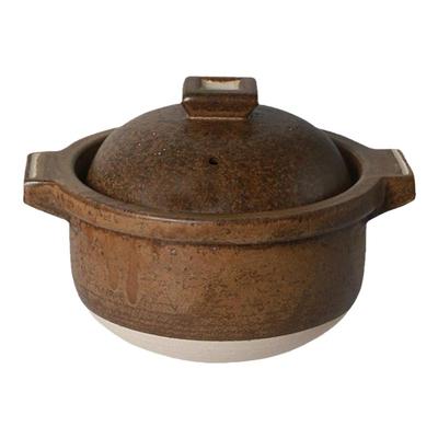 日本进口信乐烧陶土锅炖肉炖菜锅