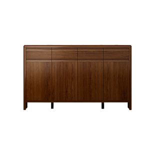 希木森新中式鞋柜门口入户玄关一体收纳柜环保实木大容量隔断柜