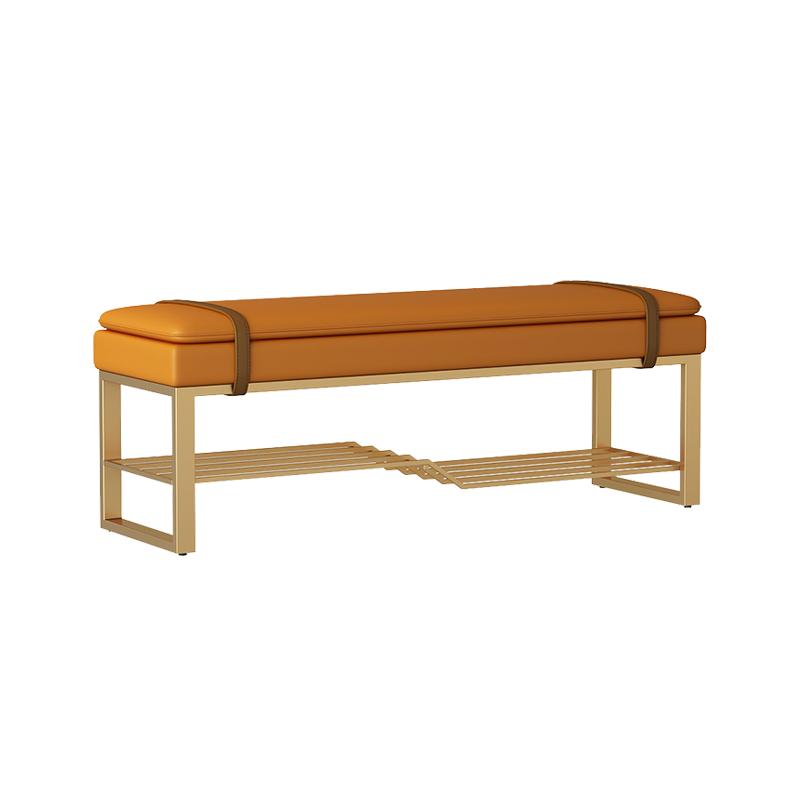 輕奢換鞋凳家用門口入戶玄關(guān)長條床尾凳高級感現(xiàn)代簡約鐵藝穿鞋椅