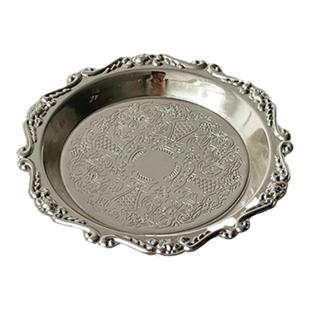 宫廷风复古甜品蛋糕盘高级感首饰香薰蜡烛拍照道具金属托盘餐盘