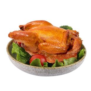 双汇熟食香熏烧鸡整只五香卤味麻油烤鸡特产道口真空即食鸡肉90后