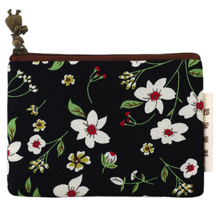 妈妈买菜零钱包女 中老年奶奶喜欢的方形棉布小口袋包迷你小包包