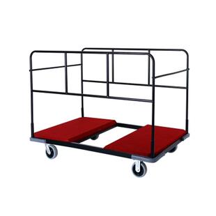 餐厅玻璃转盘车10格宴会桌椅运输车金属存放架移动酒店运送手推车