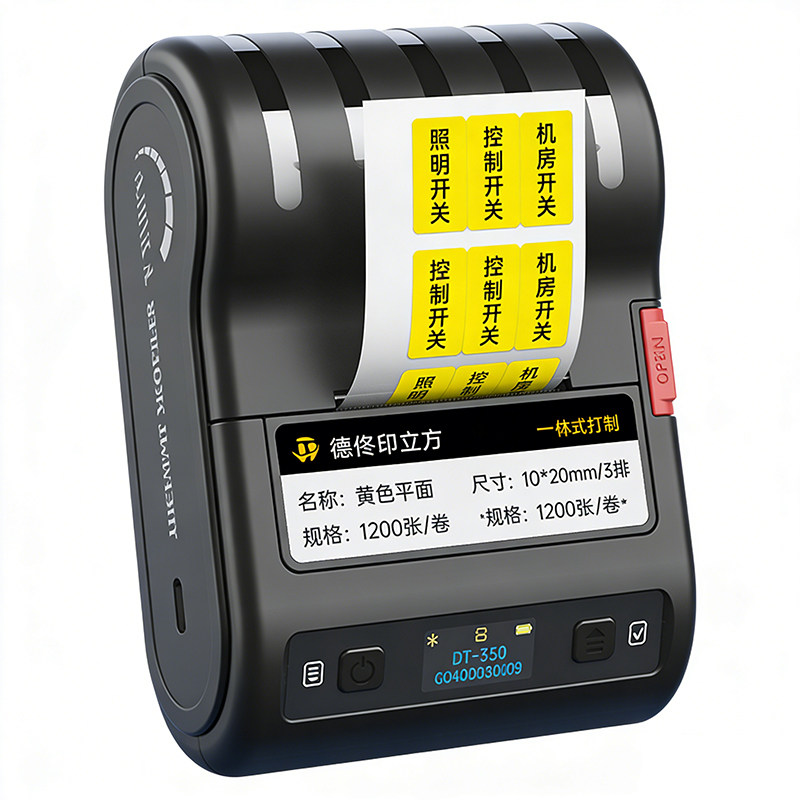 德佟电子DT-350热转印通信机房线缆标签打印机手持小型便携空开标识打标机柜电力设备耐高温网线标签机防褪色
