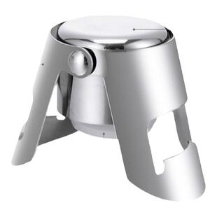 真空双扣硅胶内塞气泡酒瓶塞保鲜酒塞不锈钢密封香槟红酒折叠酒塞