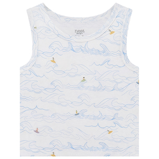 Nest Designs儿童家居服T恤童装春夏凉感竹棉男童女童夏装