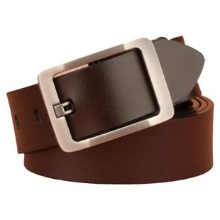 JEEP吉普针扣皮带男款真皮腰带光面纯牛皮裤带商务休闲百搭中青年