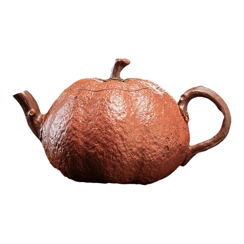 瓷恒堂砂粒质感紫砂茶壶