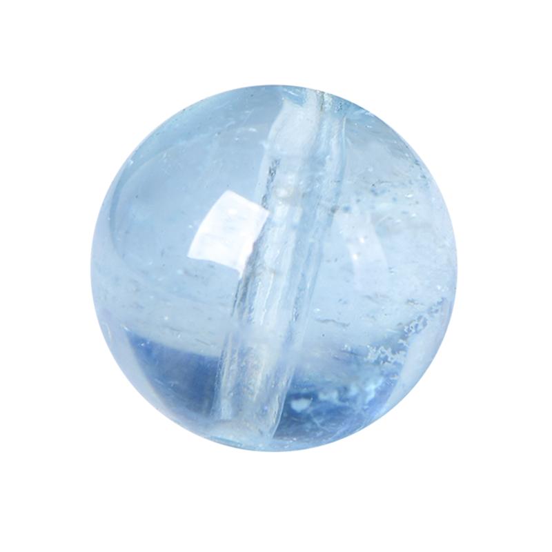 冰种海蓝宝散珠手工diy饰品配件珠子魔鬼蓝手串手链配珠圆珠串珠