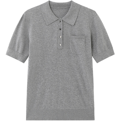 全棉时代女士翻领polo针织衫T恤短袖浅春系穿搭开春2025春夏新款