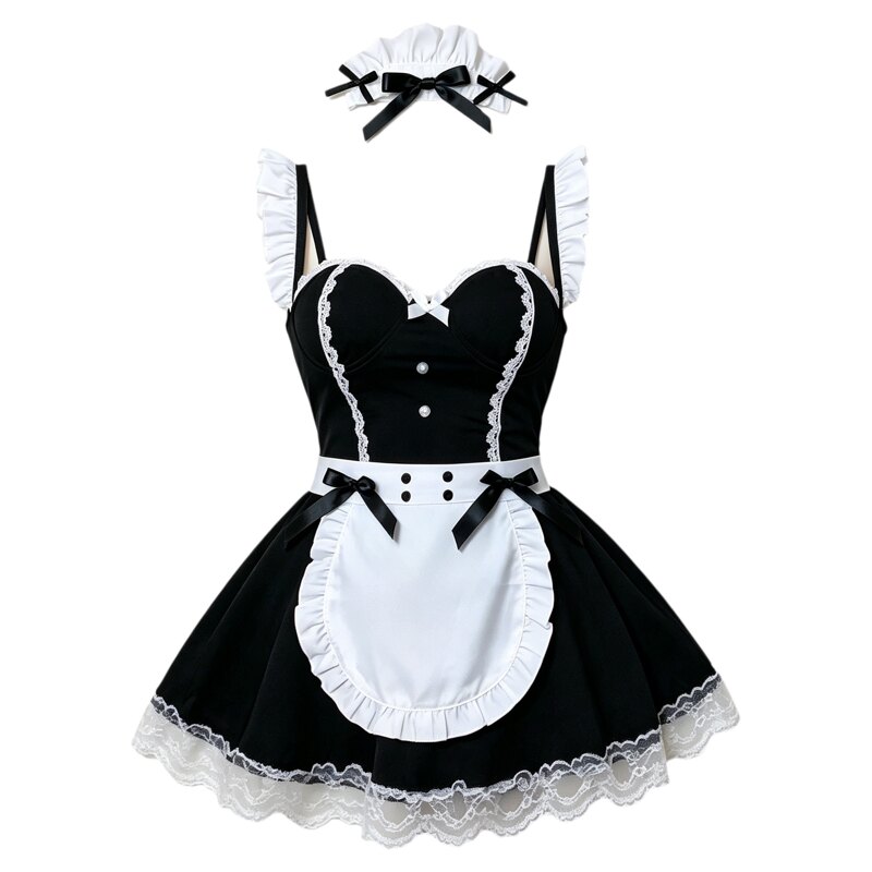 性感可爱显胸花边女仆制服