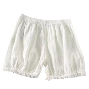 南瓜裤安全裤女防走光夏季薄款白色纯棉宽松保险打底短裤灯笼裤JK