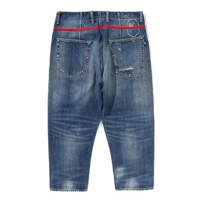 MR.BATHINGAPE做旧晕染牛仔裤