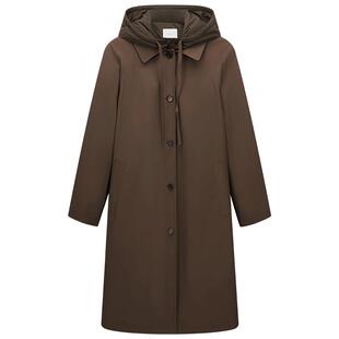 【特享折扣】欧时力长款外套两件套装女配连帽羽绒服时尚2025秋冬