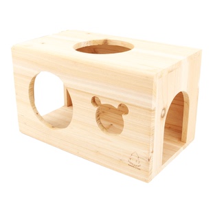 实木龙猫花枝仓鼠木窝木屋垂耳兔子豚鼠金丝熊木笼躲避房屋宠物窝