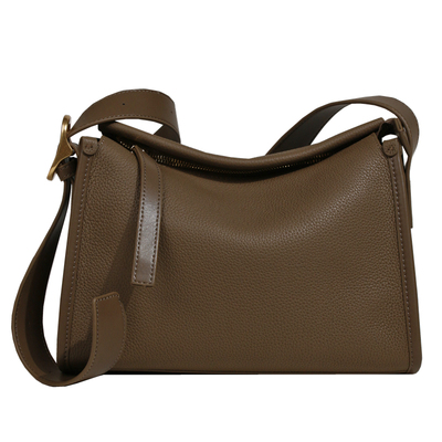 EZRO质感锁扣头层牛皮波士顿女包