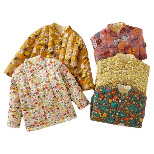 纯棉花手工棉袄中大童加厚保暖棉衣冬季儿童学生装居家内穿棉内胆