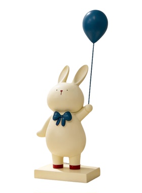 创意可爱情侣气球兔子摆件家居桌面装饰品卧室送男女朋友小众礼物