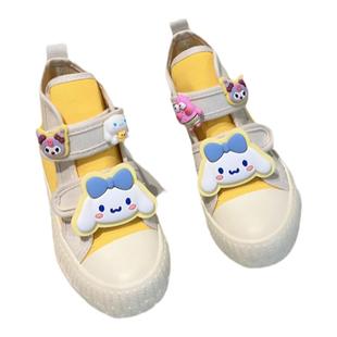 儿童帆布鞋高帮2026春秋新款女童鞋子春季小学生高邦布鞋女孩板鞋