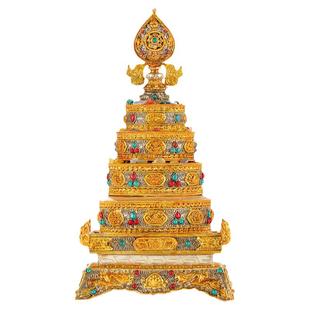 欧斯特 曼扎盘修盘 尼泊尔手工掐丝曼茶罗 家居饰品佛具用品摆件