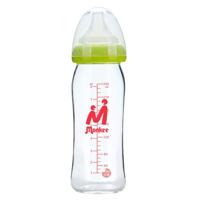 加厚玻璃奶瓶替换杯适配贝亲奶嘴