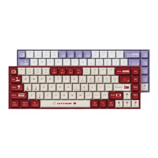 黑爵AK680游戏机械键盘87/68键小型配列红色电竞有线青轴茶轴红轴