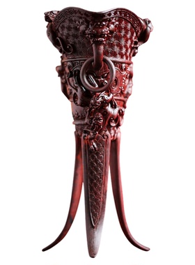 康御红印度小叶紫檀木爵杯