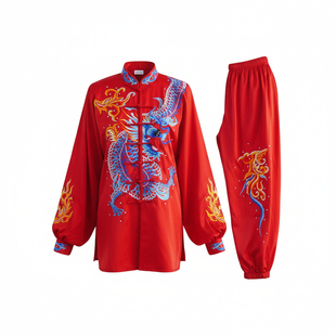 太极服男中国风武术服竞赛服表演服女绣龙绣凤定制（15天发货）