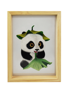 蜀绣熊猫手工摆件panda民俗文化