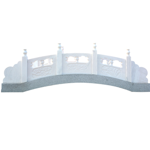 石雕汉白玉石桥大理石头小桥花岗岩河道拱桥庭院户外栏板浮雕围栏